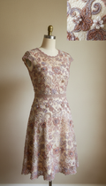 Hand-beaded lace cocktail dress