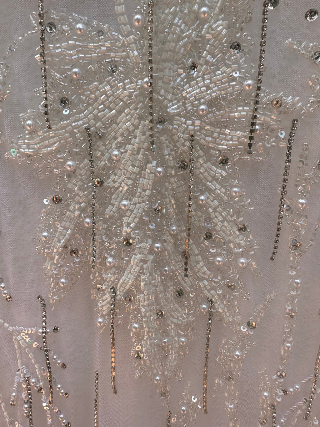 Wedding Gown Dress Fabric, Swarovski crystal tassle  , Hand Embroidery. Evening Gown, Prom Dress , Reception for Oscar de la Renta dress
