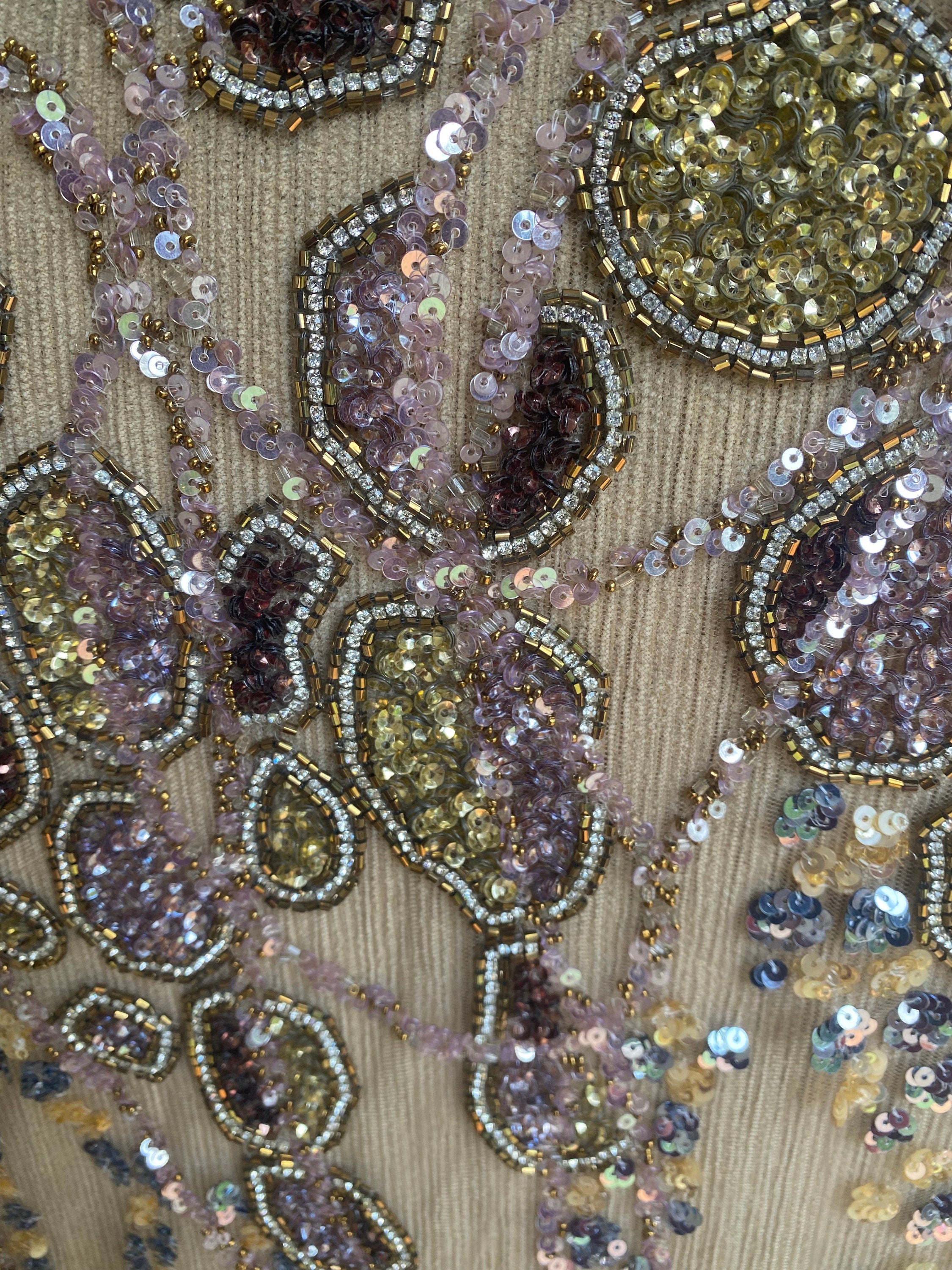 Exquisite Hand embroidery with heavy beading haute couture fabric with stones beads, Gown, couture 2023, bridal gown, mother of bride