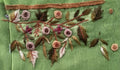 Renta  inspired hand embroidery with delicate threads border trim belt embellishment