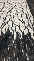 Oscar inspired  Hand beaded couture evening gown fabric with heavy embroidery fabric, mother of bride , groom Gown fabric
